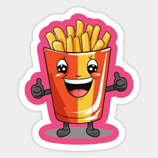 kawaii french fries T-Shirt cute potatofood Sticker